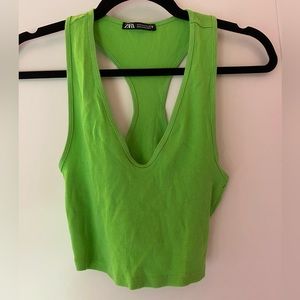 Zara bright green tank top